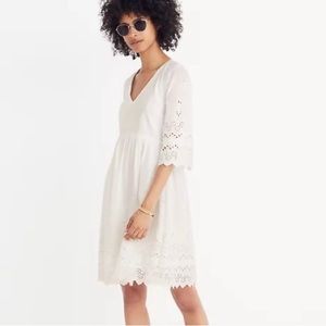 Madewell White Eyelet Dress